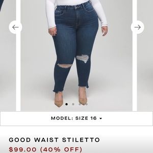 Good american good waist plus size 24 jean